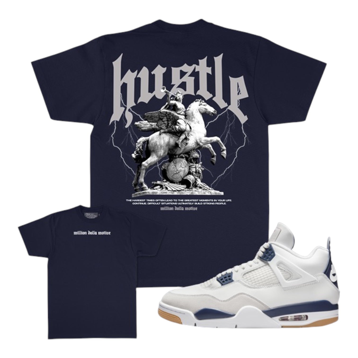 MILLION DOLLA MOTIVE: Hustle Builds Strong People SS Tee